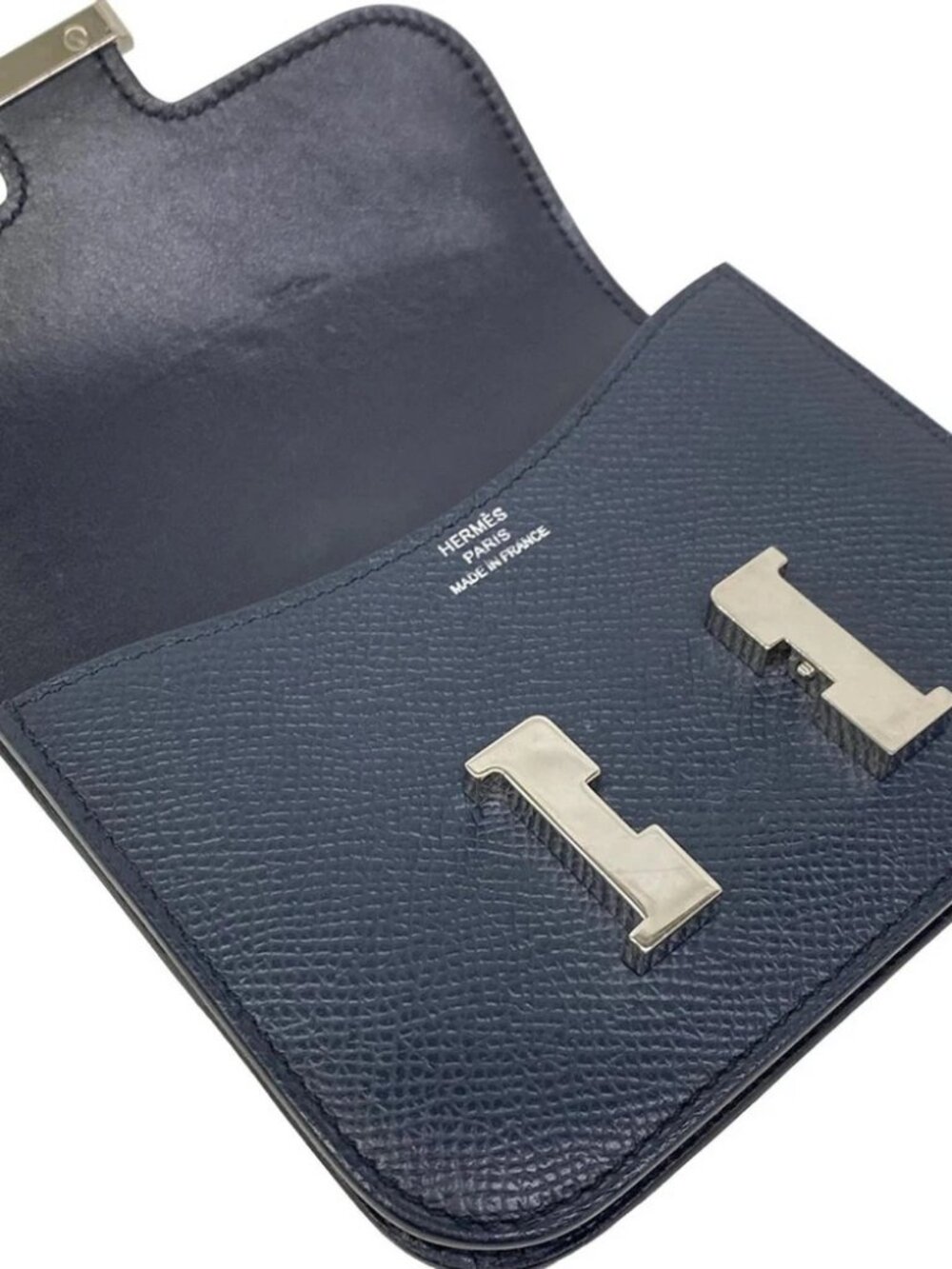HERMES Constance Slim Blue Indigo Veau Epsom B Other Style Wallet - Picture 3 of 13
